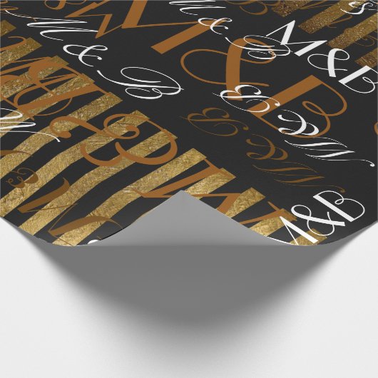 gelegenheid de heer mrs gepersonaliseerde initiale cadeaupapier (Hoek)