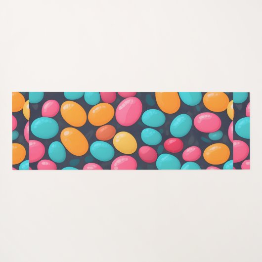 Gelei ballen Mozaïek Kleurrijk Gepersonaliseerd Pa Yogamat (Achterkant (horizontaal))