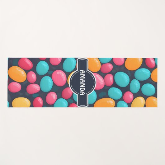 Gelei ballen Mozaïek Kleurrijk Gepersonaliseerd Pa Yogamat (Voorkant (horizontaal))