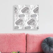 Gelei Vis Doodle 6 Canvas Afdruk (Insitu (Woonkamer))