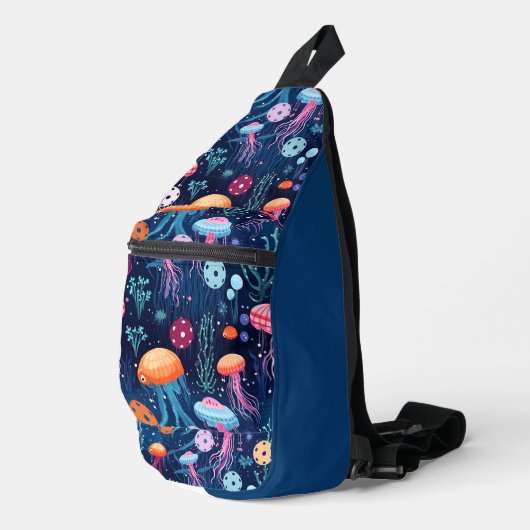 Gelei vis pickleball sling bag (Rechterhoek)