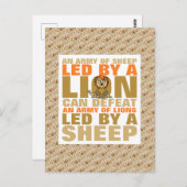 Geleid door een leeuw briefkaart (Voorkant / Achterkant)