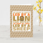 Geleid door een leeuw kaart (Gele Bloem)