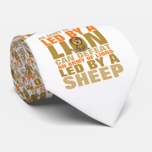 Geleid door een leeuw stropdas