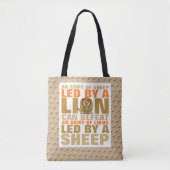 Geleid door een leeuw tote bag (Voorkant)