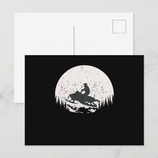 Geleid door het mobiele ontwerp van de maan briefkaart (Voorkant / Achterkant)