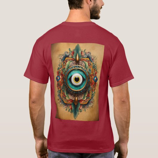 Geleid door Liefde: Een Roos Compass Journey T-shirt (Achterkant)