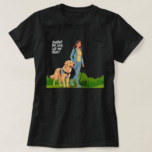 Geleid door liefde - Guide Dog Support Design voor T-shirt (Design voorkant)