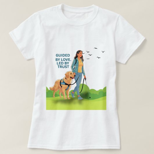 Geleid door liefde - Guide Dog Support Design voor T-shirt (Design voorkant)