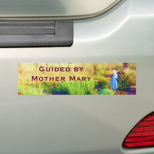 Geleid door moeder Mary bumpersticker (Op auto)