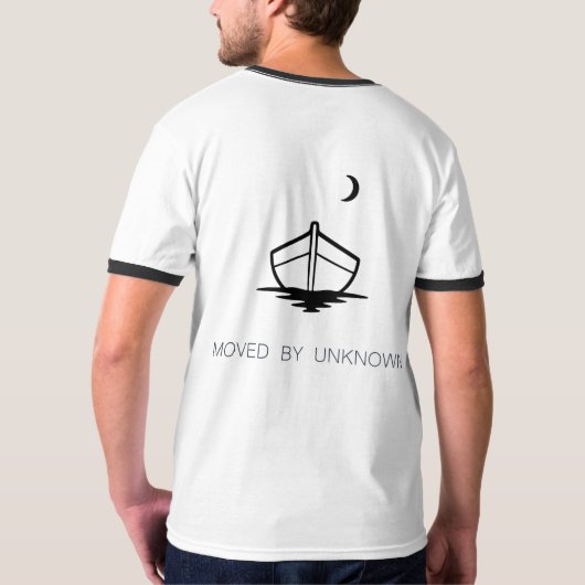 Geleid door stilte, bewogen door het onbekende - M T-shirt (Achterkant volledig)