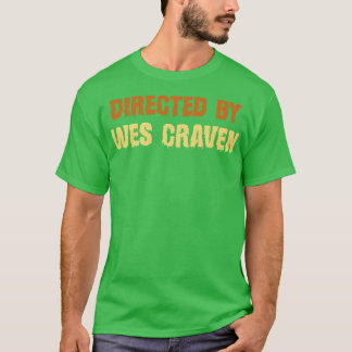 Geleid door Wes Craven Retro-tekst T-shirt