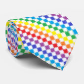 Geleid regenboog en wit stropdas (Opgerold)