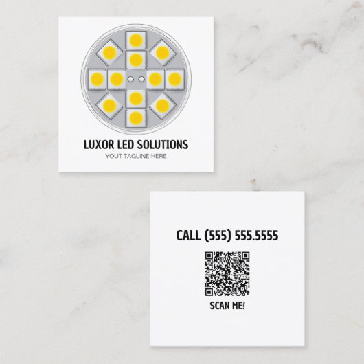 Geleide Douane QR Vierkante Visitekaartje (Voorkant / Achterkant)