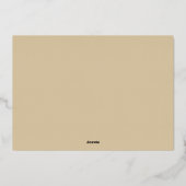 Geleide Foiliage Foto Gold Folie Feestdagenkaart (Achterkant)