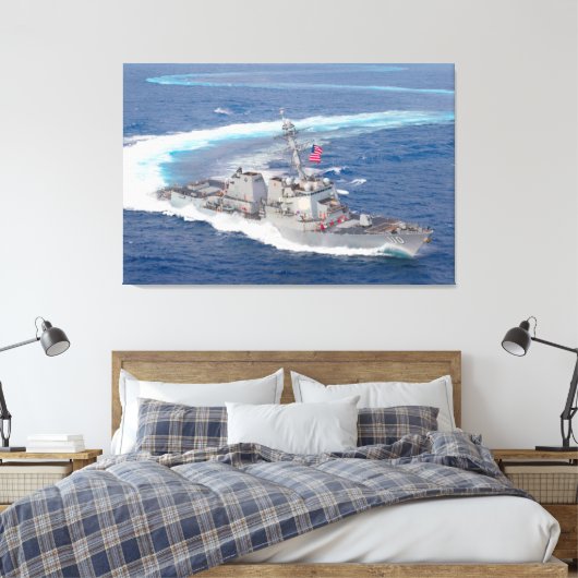 GELEIDE RAKET DESTROYER - DDG-110 32x48 Canvas Afdruk (Insitu (Slaapkamer))