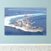 GELEIDE-RAKETVERNIETIGER – DDG-110 32x48 Canvas Afdruk (Insitu (Houten vloer))
