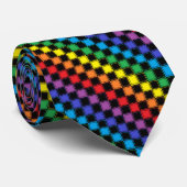 Geleide regenboog en zwarte regenboog stropdas (Opgerold)