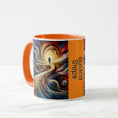 "Geleide stappen" koffie Mok (Voorkant links)