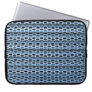 Geleide textiel, zwart-wit laptop sleeve