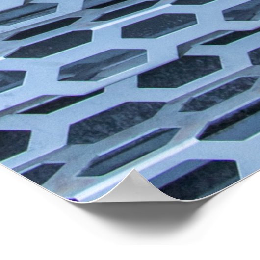 Geleide textiel, zwart-wit poster (Hoek)