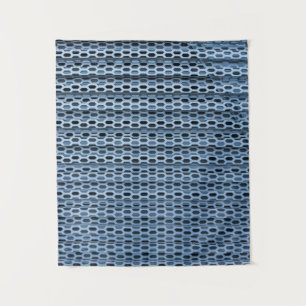 Geleide textiel, zwart-wit wandkleed