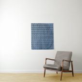 Geleide textiel, zwart-wit wandkleed (In situ)