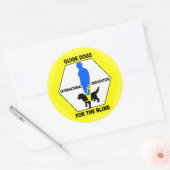 GELEIDEHONDEN BLINDEN MENSEN RONDE STICKER (Envelop)