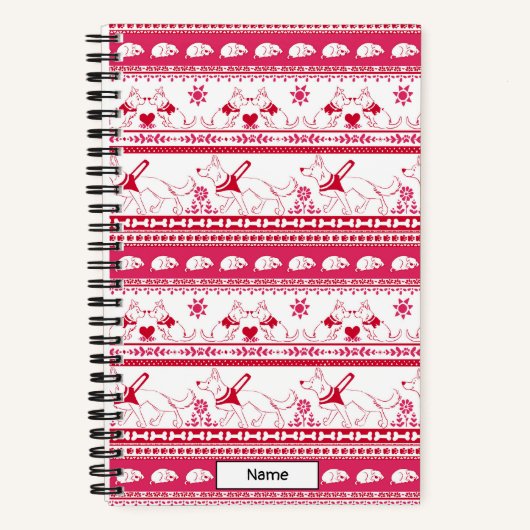 Geleidehondenverhaal Duitse Herder - Rood - Klein Notitieboek (Voorkant)