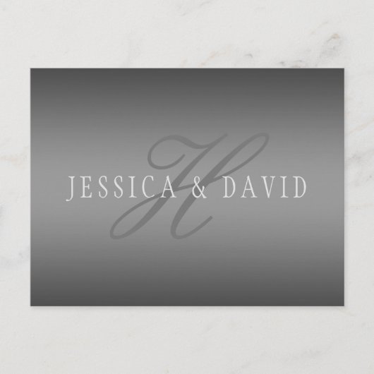 Geleidelijk veranderende gradiënt grijs elke naam/ briefkaart (Voorkant)