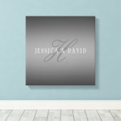 Geleidelijk veranderende gradiënt grijs elke naam/ canvas afdruk (Insitu (Houten vloer))