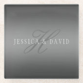 Geleidelijk veranderende gradiënt grijs elke naam/ glazen onderzetter (Voorkant)