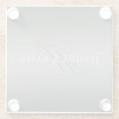 Geleidelijk veranderende gradiënt grijs elke naam/ glazen onderzetter (Achterkant)