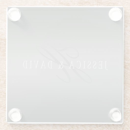 Geleidelijk veranderende gradiënt grijs elke naam/ glazen onderzetter (Achterkant)