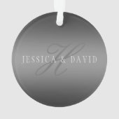 Geleidelijk veranderende gradiënt grijs elke naam/ ornament (achterkant)