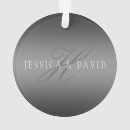 Geleidelijk veranderende gradiënt grijs elke naam/ ornament