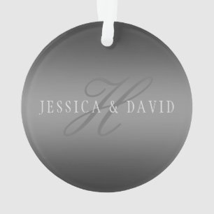 Geleidelijk veranderende gradiënt grijs elke naam/ ornament