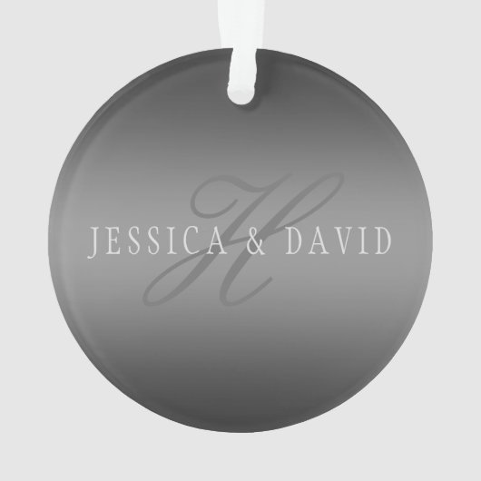 Geleidelijk veranderende gradiënt grijs elke naam/ ornament (achterkant)