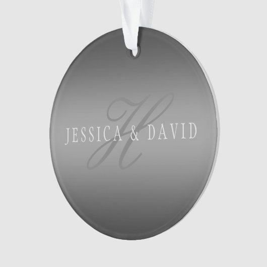 Geleidelijk veranderende gradiënt grijs elke naam/ ornament (voorkant)