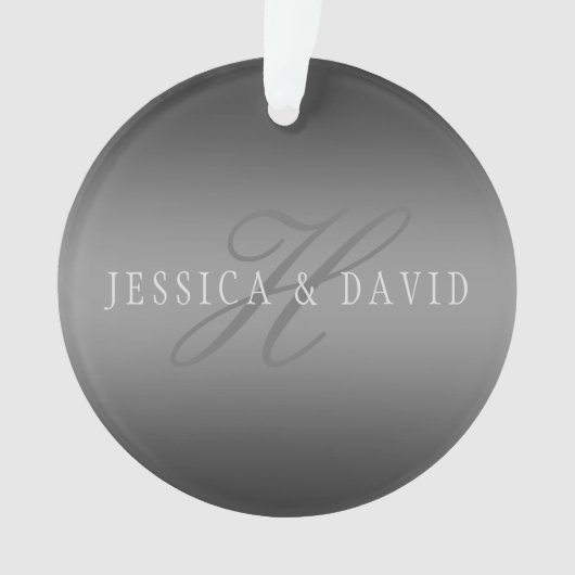 Geleidelijk veranderende gradiënt grijs elke naam/ ornament (voorkant)