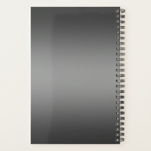 Geleidelijk veranderende gradiënt grijs elke naam/ planner (Achterkant)