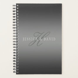 Geleidelijk veranderende gradiënt grijs elke naam/ planner