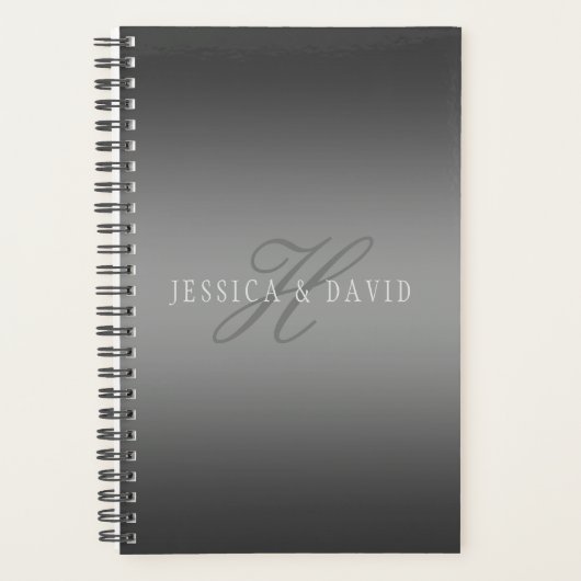 Geleidelijk veranderende gradiënt grijs elke naam/ planner (Voorkant)