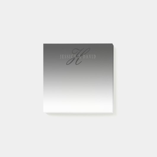 Geleidelijk veranderende gradiënt grijs elke naam/ post-it® notes (Voorkant)