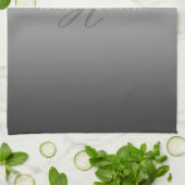 Geleidelijk veranderende gradiënt grijs elke naam/ theedoek (Gevouwen)