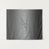 Geleidelijk veranderende gradiënt grijs elke naam/ wandkleed (Voorkant (horizontaal))