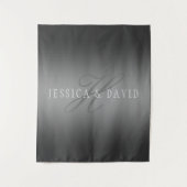 Geleidelijk veranderende gradiënt grijs elke naam/ wandkleed (Voorkant)