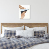 Geleidend papier in de lucht – Vertrouwen tussen o Canvas Afdruk (Insitu (Slaapkamer))