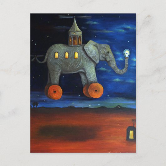Geleidende lichten briefkaart (Voorkant)