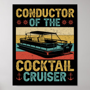Geleider Staart Cruiser Varende Kapitein Pontonboo Poster